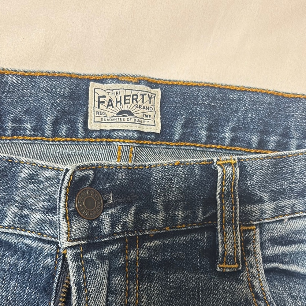 Faherty Indigo Denim Jeans new without tag size (36-32)